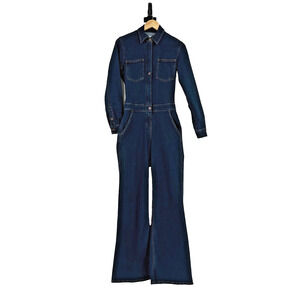 Rivet Utility Rulebreaker Coveralls Jumspuit Small Denim Flare Workwear Retro